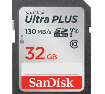 SanDisk Ultra Plus SDHC 32GB 130MB/s Memory Card