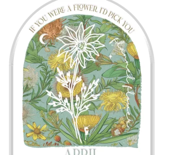 Ceramic Plaque Embossed Printing – April (Flannel)