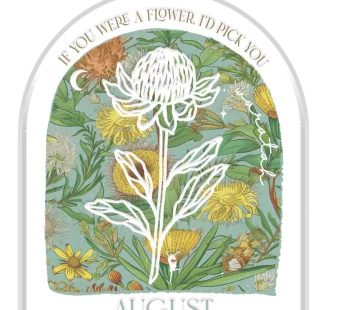 Ceramic Plaque Embossed Printing – August (Waratah)
