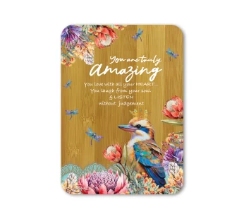 Bamboo Affirmation Plaque – Vintage Kookas (Truly Amazing)