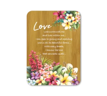 Bamboo Affirmation Plaque – Paradise Bloom (Someone Special)