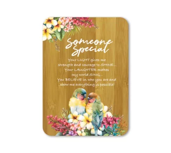 Bamboo Affirmation Plaque – Paradise Bloom (Love)