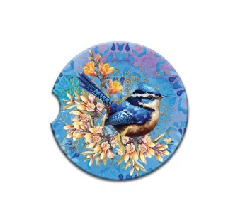 Ceramic Car Coaster – (Royal Wren)