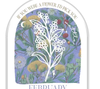 Ceramic Plaque Embossed Printing – February (Wattle)