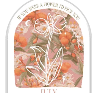 Ceramic Plaque Embossed Printing – July (Orchid)