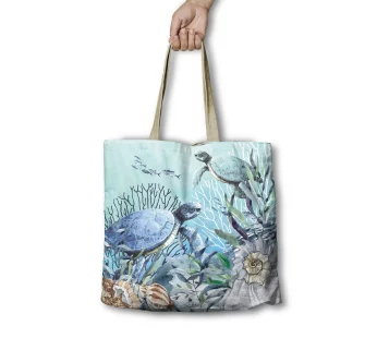 Reusable Shopping Bag – (Reef Turtles)