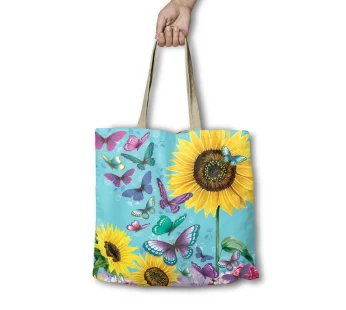 Reusable Shopping Bag – (Sunny Butterflies)