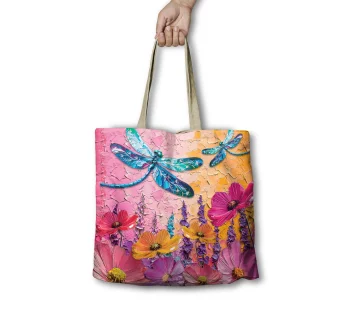 Reusable Shopping Bag – (Playful Dragonfly)