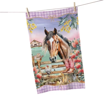 Cotton Tea Towel – (Country Dusk)