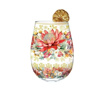 Stemless Glass – (Splendid Waratah)