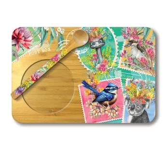 Bamboo Tea Time Tray with Spoon – (Pretty Postage)