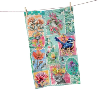 Cotton Tea Towel – (Pretty Postage)