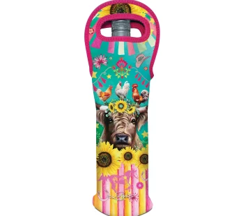 Wine Bottle Cooler – (Carnival Cow)